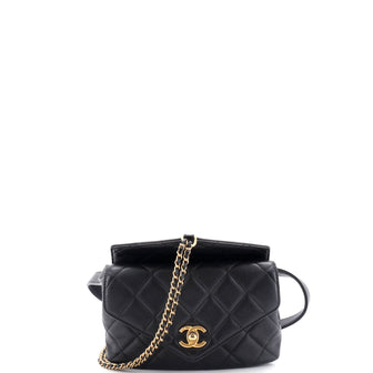 Chanel Carry With Chic Chain Flap Waist Bag Quilted Calfskin