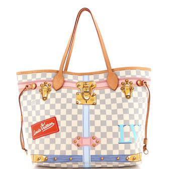 Louis Vuitton Neverfull NM Tote Limited Edition Damier Summer Trunks MM