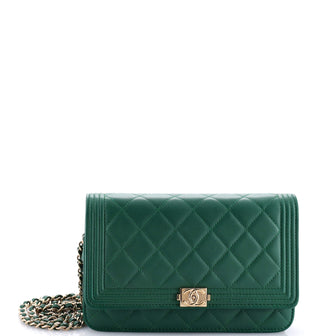 Chanel Boy Wallet on Chain Quilted Lambskin
