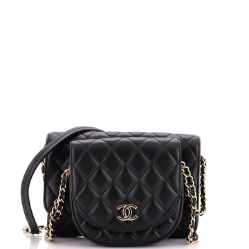 Chanel Side Packs Crossbody Bag Quilted Lambskin Small