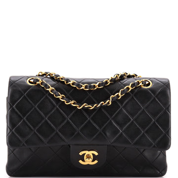 Chanel Vintage Classic Double Flap Bag Quilted Lambskin Medium