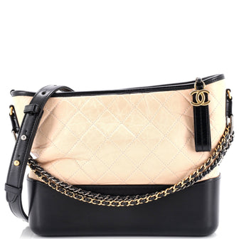 Chanel Bicolor Gabrielle Hobo Quilted Aged Calfskin Medium