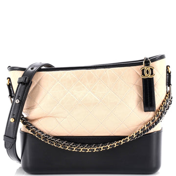 Chanel Bicolor Gabrielle Hobo Quilted Aged Calfskin Medium