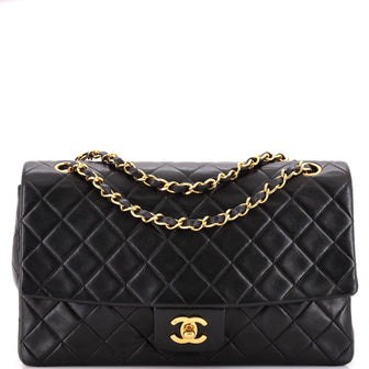 Chanel Vintage CC Chain Flap Bag Quilted Lambskin Medium