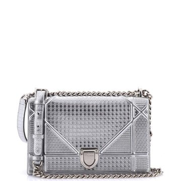 Christian Dior Diorama Flap Bag Cannage Embossed Calfskin Medium