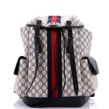 Gucci Ophidia Flap Backpack GG Coated Canvas Medium