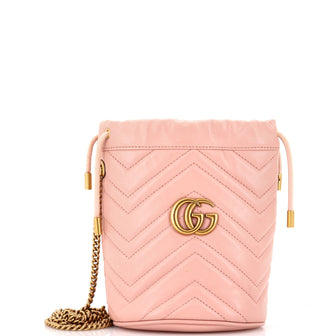 Gucci GG Marmont Bucket Bag Matelasse Leather Mini