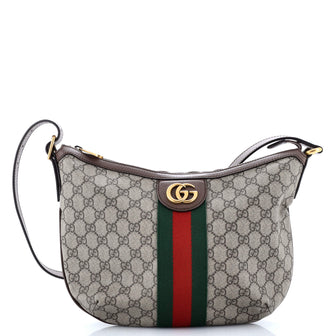 Gucci Ophidia Half Moon Hobo GG Coated Canvas Small