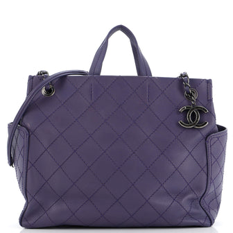 CC Pocket Tote Quilted Calfskin Medium