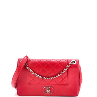 Chanel Mademoiselle Vintage Flap Bag Quilted Sheepskin Small