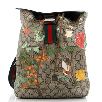 Gucci Buckle Backpack Tian Print GG Coated Canvas Medium