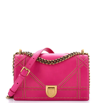 Christian Dior Diorama Flap Bag Studded Leather Medium