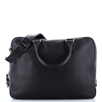 Christian Dior Homme Zip Around Briefcase Leather Large