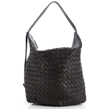 Bottega Veneta Hop Bag Intrecciato Leather Large