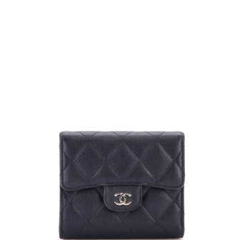 Chanel CC Compact Classic Flap Wallet Quilted Caviar