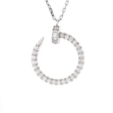 Cartier Juste un Clou Pendant Necklace 18K White Gold and Diamonds
