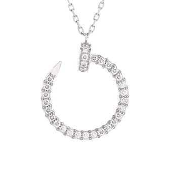 Cartier Juste un Clou Pendant Necklace 18K White Gold and Diamonds