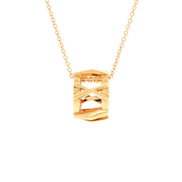 Tiffany & Co. Atlas X Open Pendant Necklace 18K Rose Gold