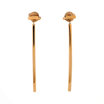 Tiffany & Co. T Wire Bar Earrings 18K Rose Gold