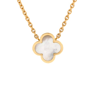 Van Cleef & Arpels Pure Alhambra Pendant Necklace 18K Yellow Gold and Mother of Pearl