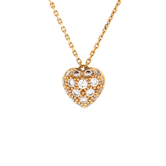 Cartier Heart Pendant Necklace 18K Rose Gold and Diamonds
