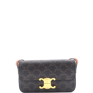Celine Triomphe East-West Shoulder Bag Triomphe Coated Canvas