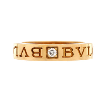 Bvlgari Bvlgari Bvlgari Band Ring 18K Yellow Gold with Diamond