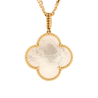 Van Cleef & Arpels Magic Alhambra Long Necklace 18K Yellow Gold and Mother of Pearl