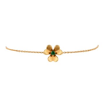 Van Cleef & Arpels Frivole Bracelet 18K Yellow Gold with Emerald Mini