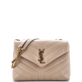 Saint Laurent Loulou Shoulder Bag Matelasse Chevron Leather Small