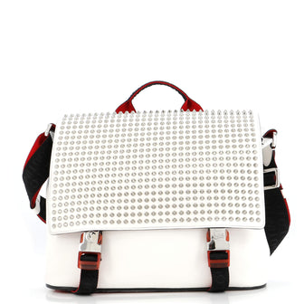 Christian Louboutin Loubiclic Messenger Bag Spiked Leather