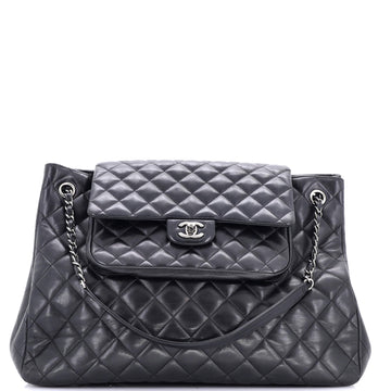 Chanel Classic Flap Shopping Tote Quilted Lambskin Large