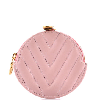 Louis Vuitton New Wave Multi Pochette Round Coin Purse Quilted Leather