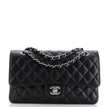 Chanel Classic Double Flap Bag Quilted Caviar Medium