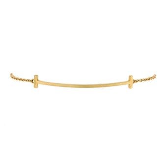 Tiffany & Co. T Smile Chain Bracelet 18K Yellow Gold Medium
