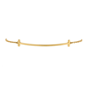 Tiffany & Co. T Smile Chain Bracelet 18K Yellow Gold Medium