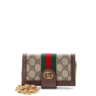 Gucci Ophidia Chain Wallet GG Coated Canvas