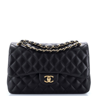 Chanel Classic Double Flap Bag Quilted Lambskin Jumbo