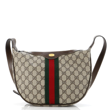 Gucci Ophidia Half Moon Hobo GG Coated Canvas Small