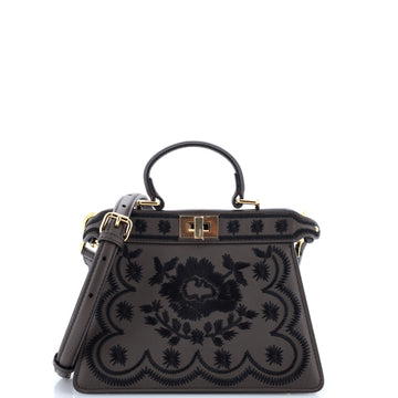 Fendi Peekaboo ISeeU Bag Embroidered Leather Petite