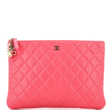 Chanel CC Casino O Case Clutch Quilted Lambskin Medium