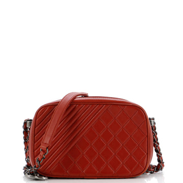Chanel Coco Boy Camera Bag Quilted Leather Small