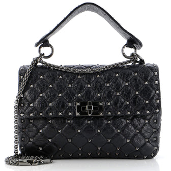 Valentino Garavani Rockstud Spike Flap Bag Quilted Leather Medium