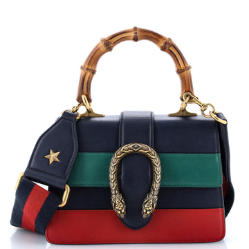 Gucci Dionysus Bamboo Top Handle Bag Colorblock Leather Mini