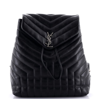 Saint Laurent LouLou Backpack Matelasse Chevron Leather Medium