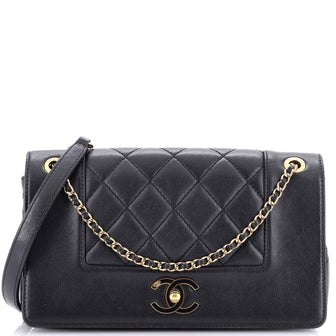 Chanel Mademoiselle Vintage Flap Bag Quilted Sheepskin Medium