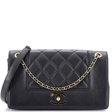 Chanel Mademoiselle Vintage Flap Bag Quilted Sheepskin Medium