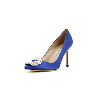Manolo Blahnik Women's Hangisi Pumps Satin 70