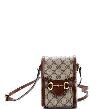 Gucci Horsebit 1955 Crossbody Bag GG Coated Canvas Mini