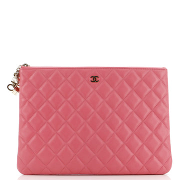 Chanel CC Casino O Case Clutch Quilted Lambskin Medium
